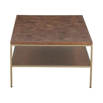 Wood and gold coffee table