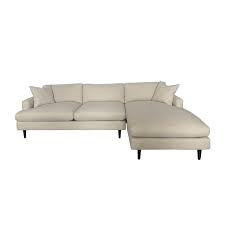Cream Fabric Sectional Sofa
