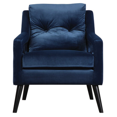 Stunning Blue Velvet Accent Chair