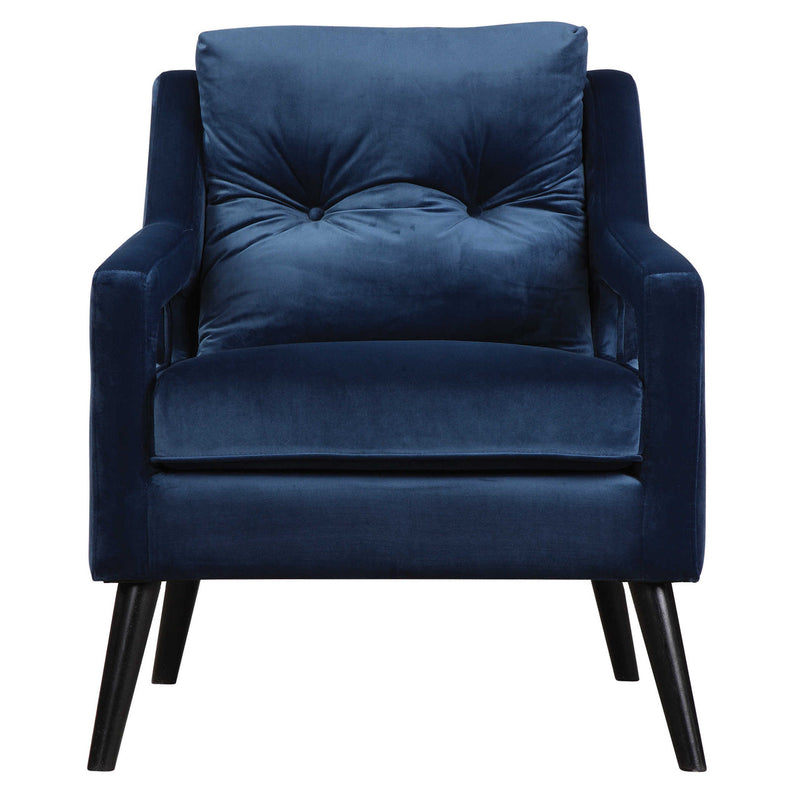 Stunning Blue Velvet Accent Chair
