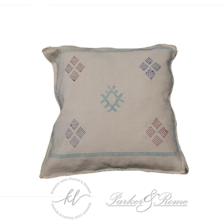 grey artisan patterned throw pillow cover