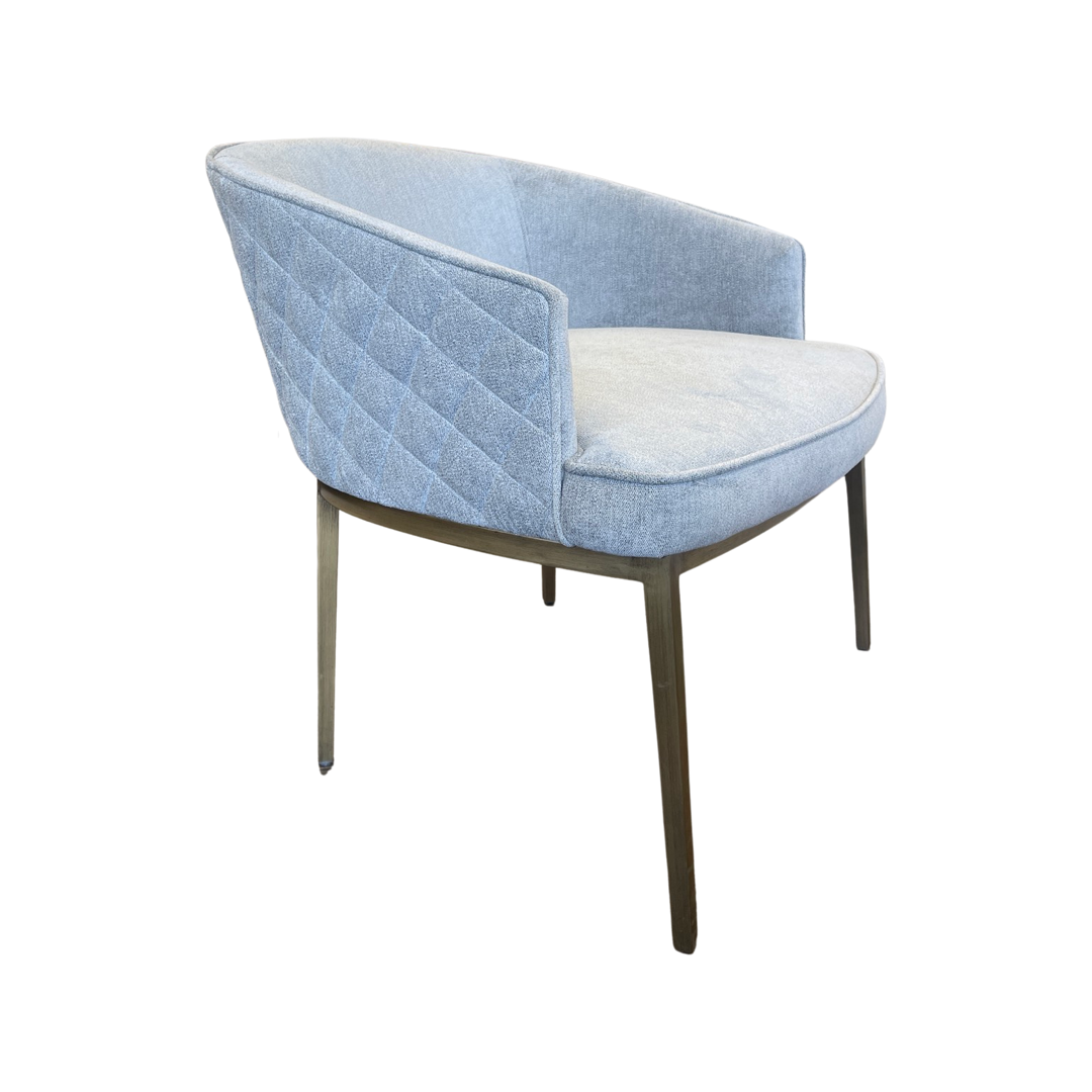 grey low back tub chair