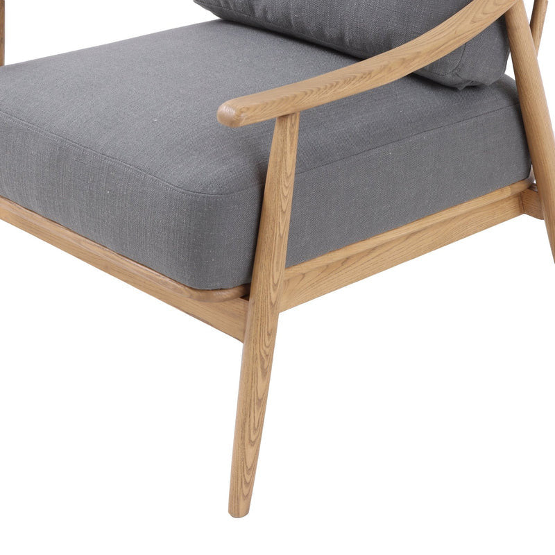 solid wood framed accent chair