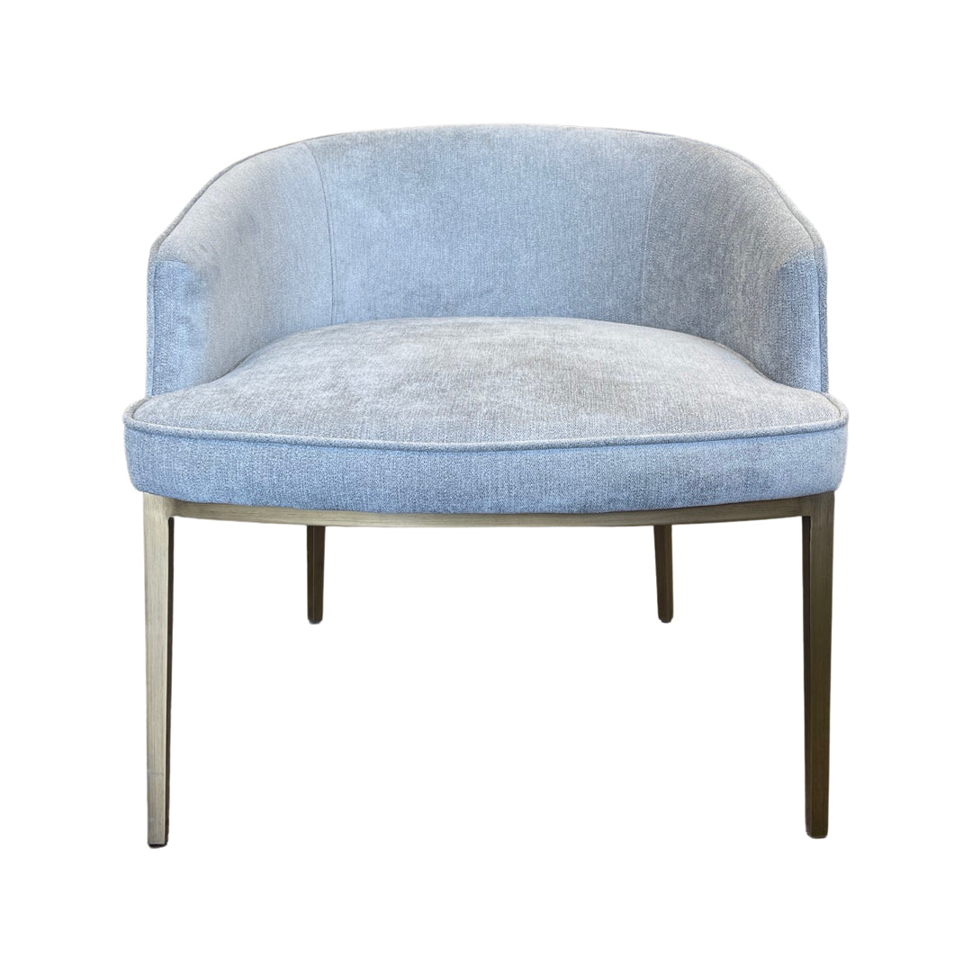 grey low back tub chair