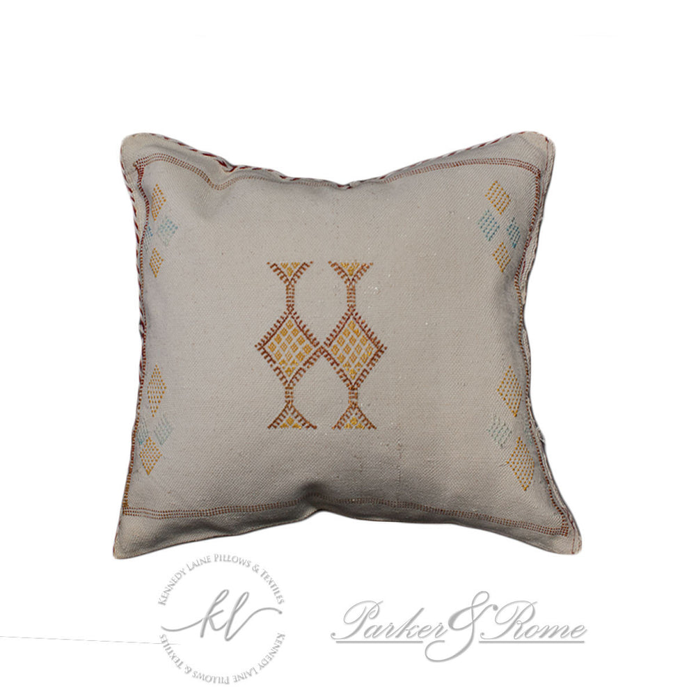 grey artisan patterned throw pillow cover