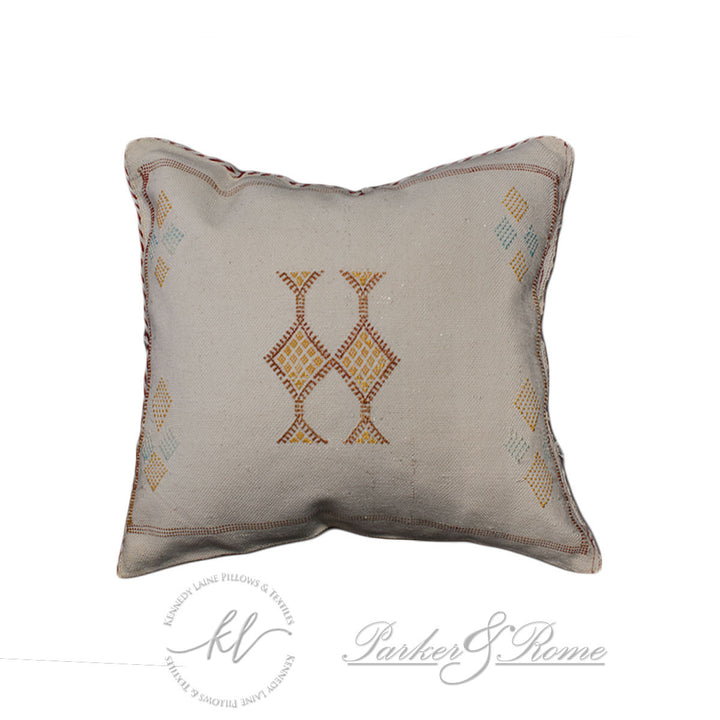 grey artisan patterned throw pillow cover