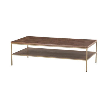 Wood and gold coffee table