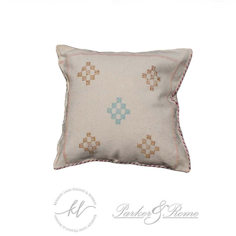 grey artisan patterned throw pillow cover