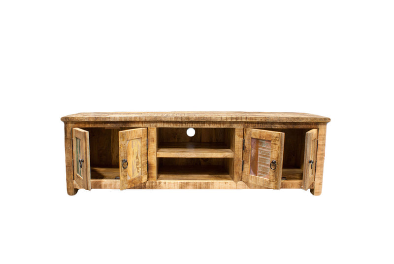 TV media console table made from solid wood