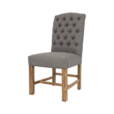 grey tufted dinning chair