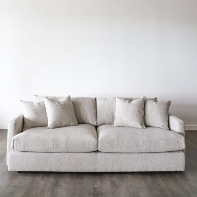 Light Grey fabric deep seat sofa
